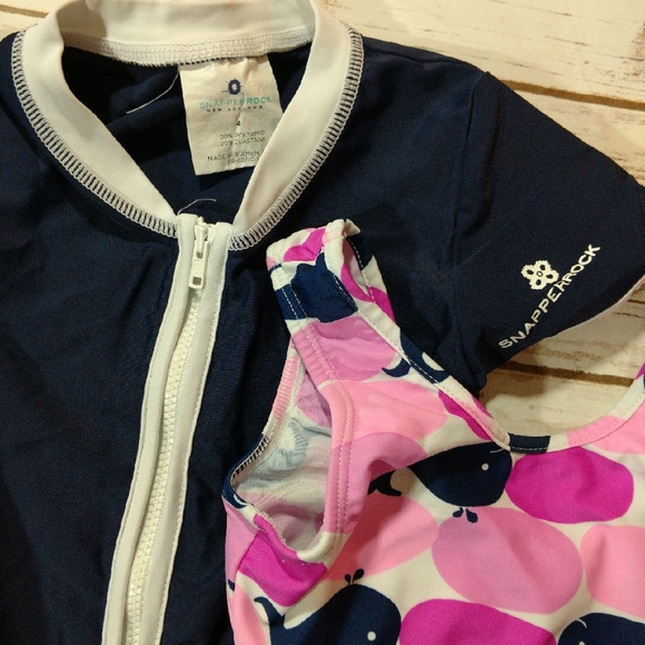 Snapper Rock 3 Piece Bikini & Rash Top Set Girls - Picture 3 of 3